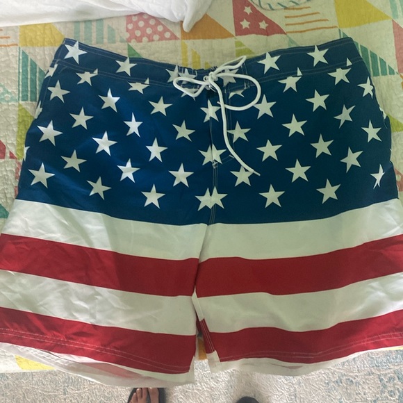 walnut and 39 Other - Men’s American Flag swim suit